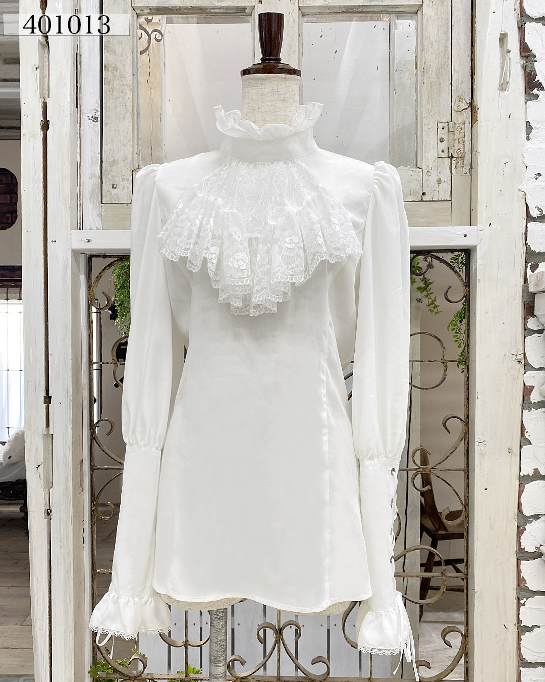 未使用●MIHO MATSUDA ミホマツダ● レースジャボ ブラウス 希少 MIHO MATSUDAミホマツダ ブラウス ヴィズ ブラック Lサイズ ☆